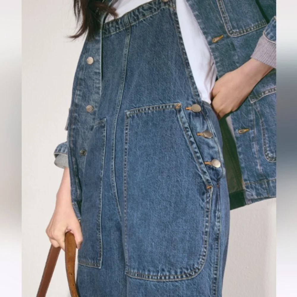 Everlane The Gardener Overalls in Blue Denim Size XL - Picture 4 of 6